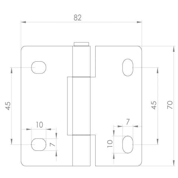 Sac Yaprak Menteşe 82 x 70 x 2.5mm image 2
