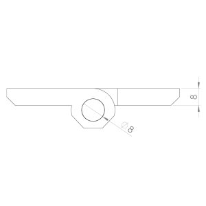 Paslanmaz Yaprak Menteşe 60 x 60 x 8mm